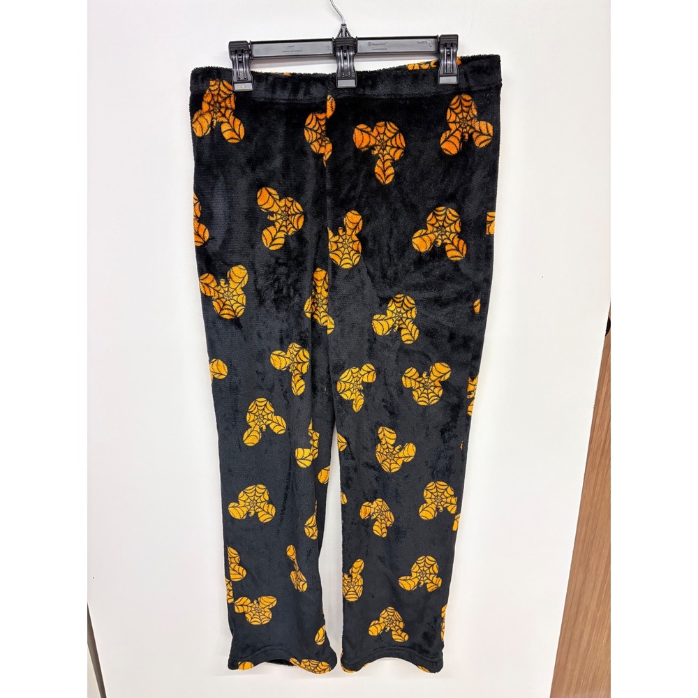 Spookycore Disneycore Pajama Pants Mickey Spiderweb Disney Women L Black Pumpkin
